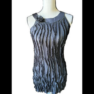 👗🖤New fashion party dress bodycon mini Ruffled rhinestone mini S Juniors